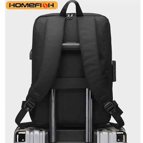 HOMEFISH Men's Casual Hard Shell Backpack Anti-theft Backpack High Capacity Travel USB Charging Bag Fasion Business Computer Bag AliExpress