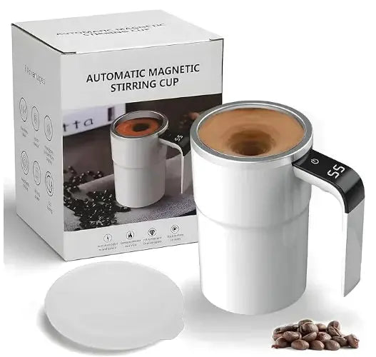 Smart Self-Stirring Mug with LED Temperature Display – USB-C Rechargeable AliExpress